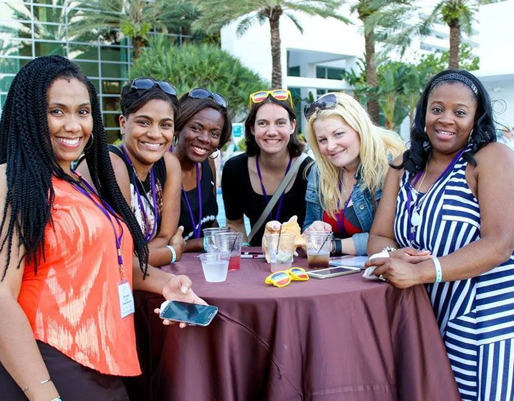 Publishers gathered at an event